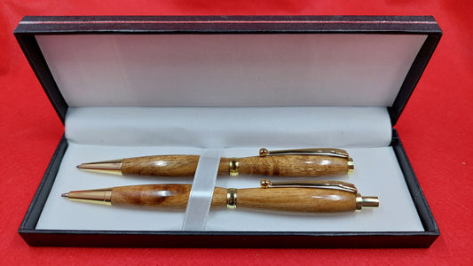 Acacia Gold Pen & Pencil Gift Set