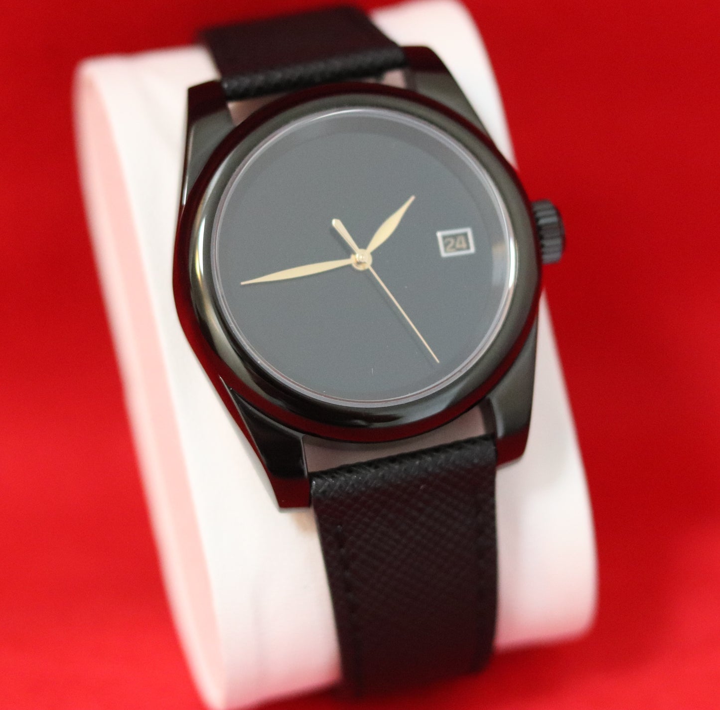 Black Minimalist Dress Watch
