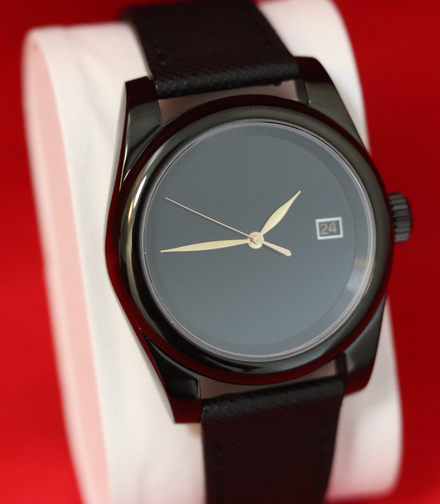 Black Minimalist Dress Watch