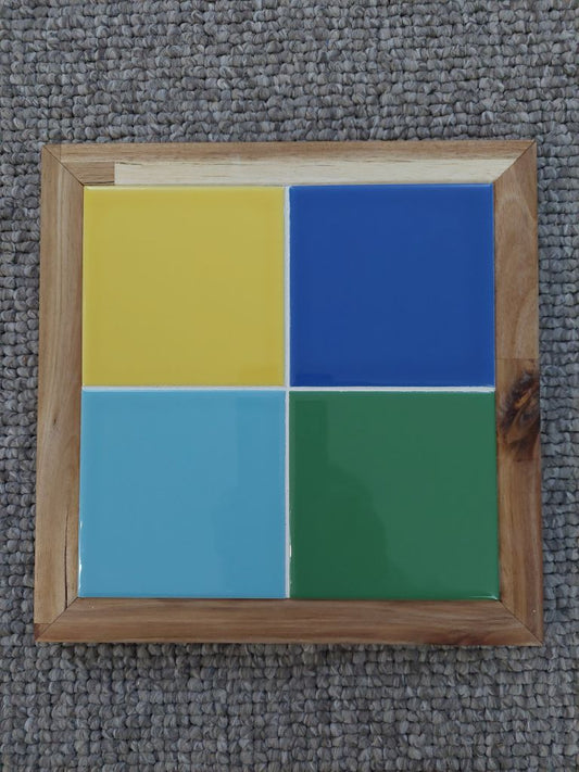 Quarter Ceramic Tile Trivet - Multicolour