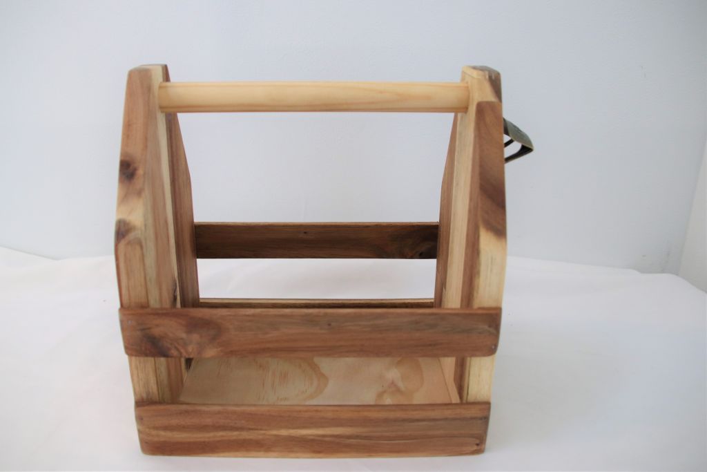 Acacia Beer Caddy (Medium) with Opener