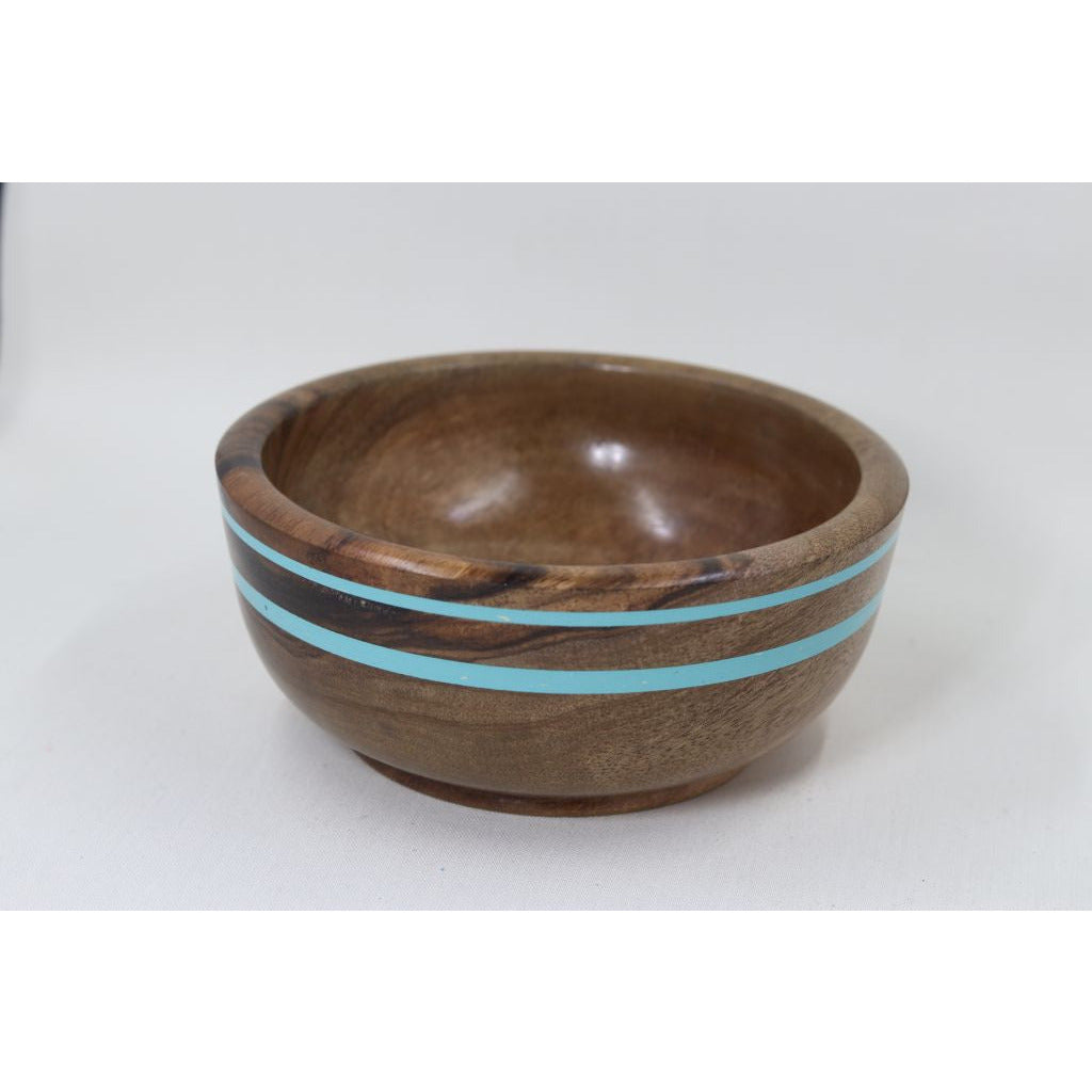 Walnut and Turquoise Bowl