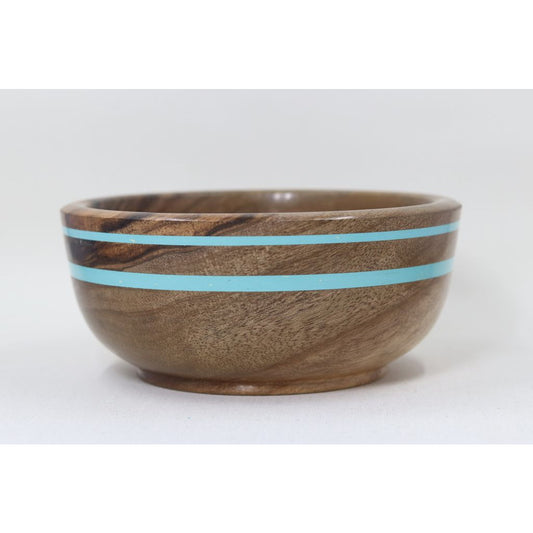 Walnut and Turquoise Bowl
