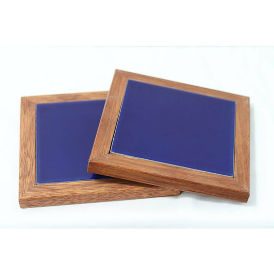 Blue Ceramic Tile Trivet - Set of 2