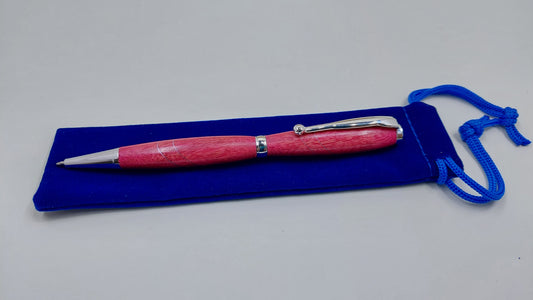 Woodturned Pens - Silver and Swirls