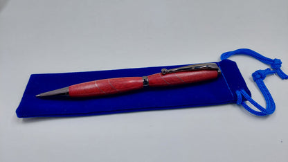 Woodturned Pens - Silver and Swirls